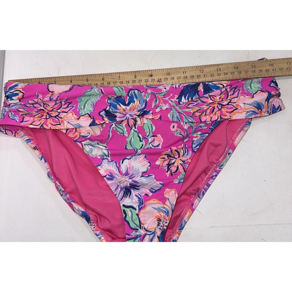 Lilly Pulitzer Lagoon Sarong Hipster Last Bud Not Least Bikini Bottom Size 12‎ - Picture 6 of 10
